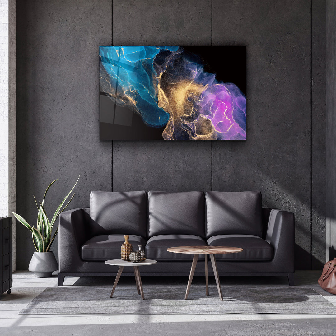 ・"Abstract Colorful Clouds"・Glass Wall Art | Artdesigna Glass Printing Wall Arts.