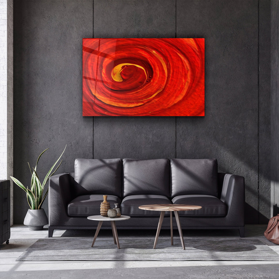 ・"Red Gradient"・Glass Wall Art | Artdesigna Glass Printing Wall Arts.