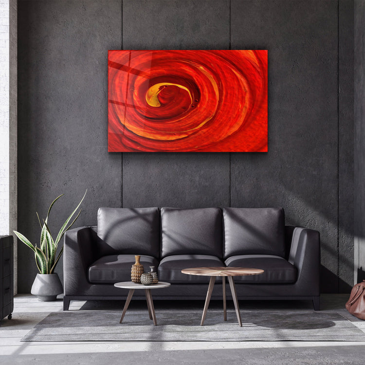 ・"Red Gradient"・Glass Wall Art | Artdesigna Glass Printing Wall Arts.