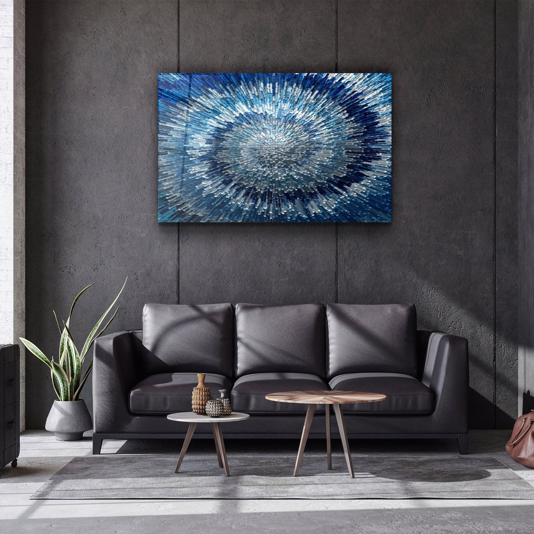 ・"Shades Of Blue"・Glass Wall Art | Artdesigna Glass Printing Wall Arts.