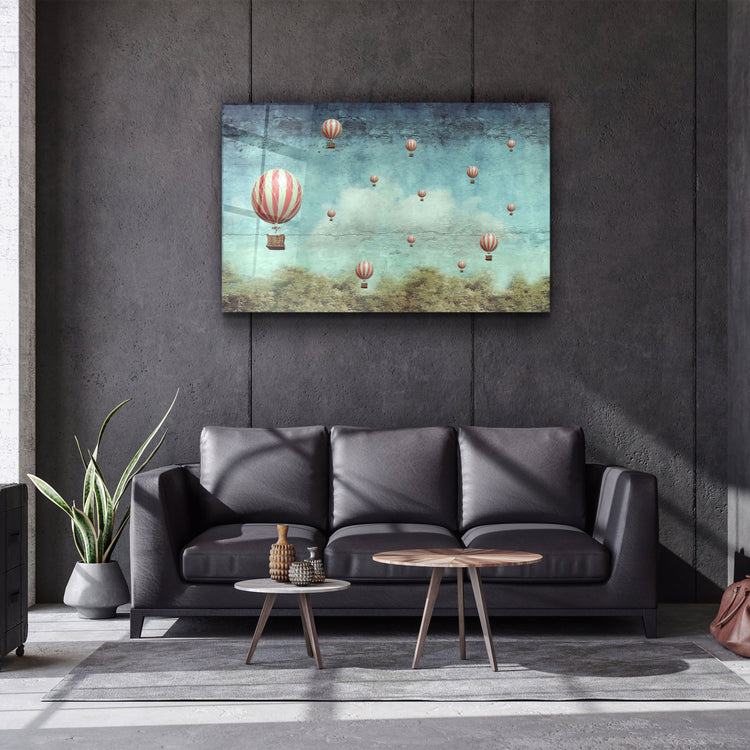 ・"Abstract Air Balloons"・Glass Wall Art | Artdesigna Glass Printing Wall Arts.