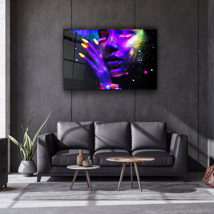 ・"Colorful Midnight"・Glass Wall Art | Artdesigna Glass Printing Wall Arts.