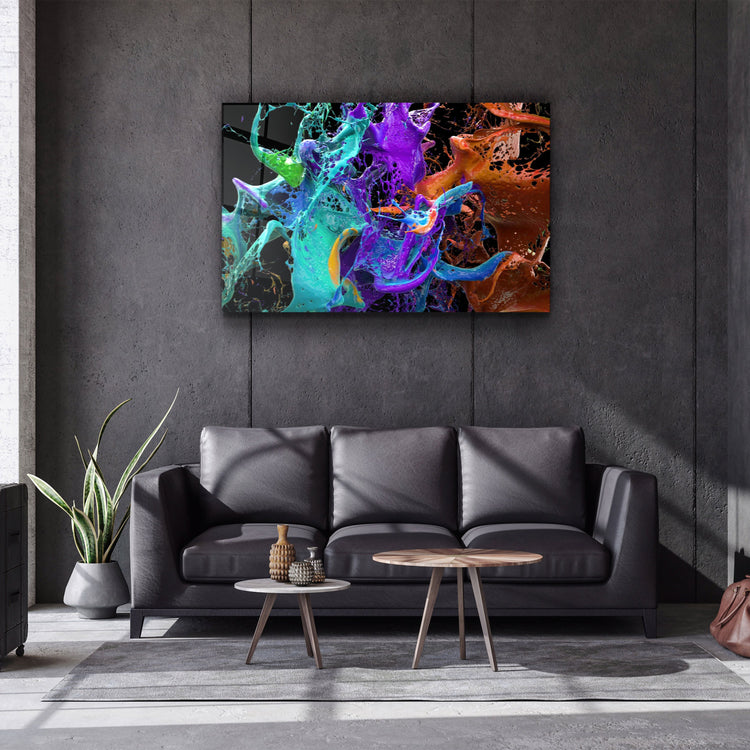 ・"Dance Of Paints"・Glass Wall Art | Artdesigna Glass Printing Wall Arts.