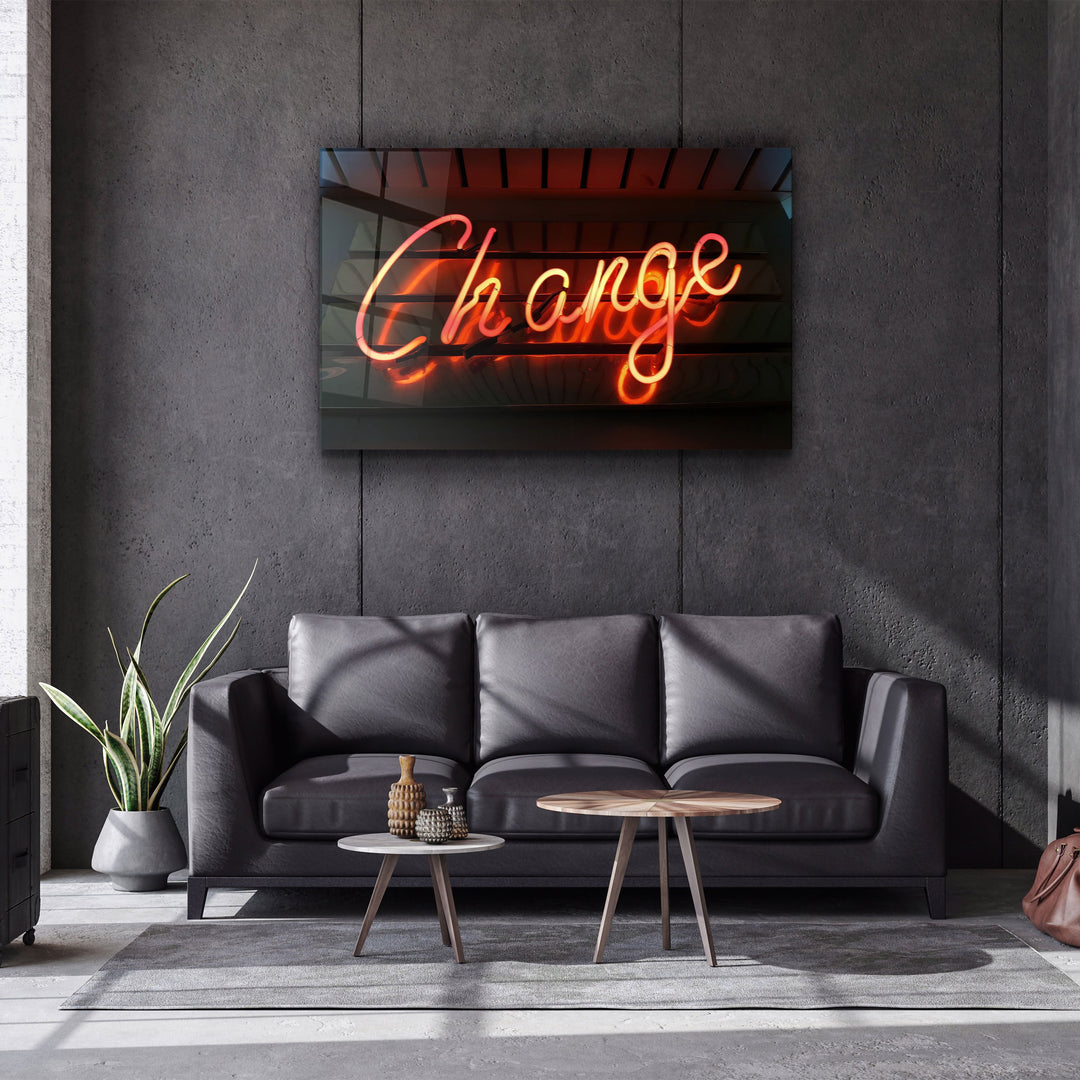 ・"Change"・Glass Wall Art | Artdesigna Glass Printing Wall Arts.