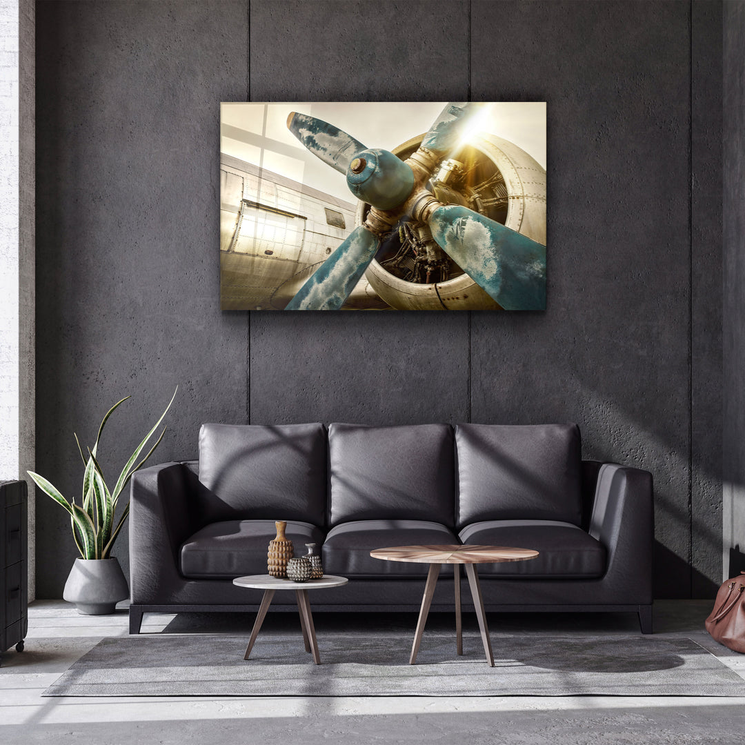 ・"The Rusty Propeller"・Glass Wall Art | Artdesigna Glass Printing Wall Arts.