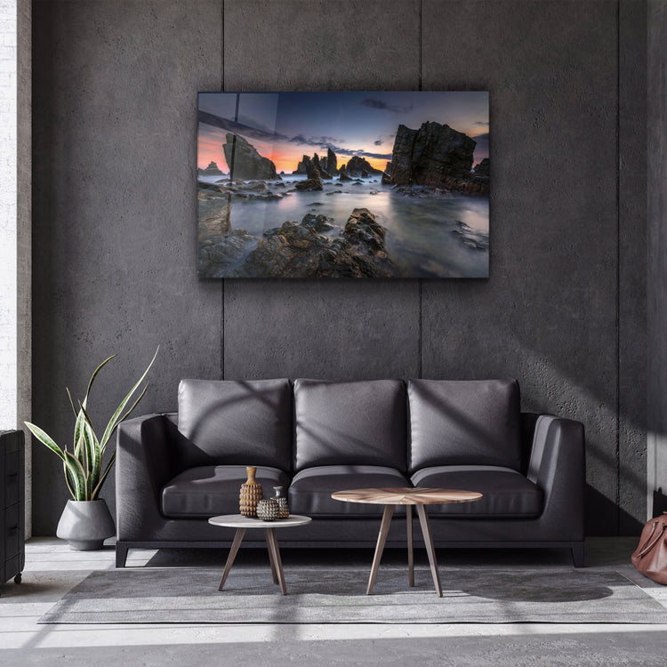 ・"Foggy Island"・Glass Wall Art | Artdesigna Glass Printing Wall Arts.