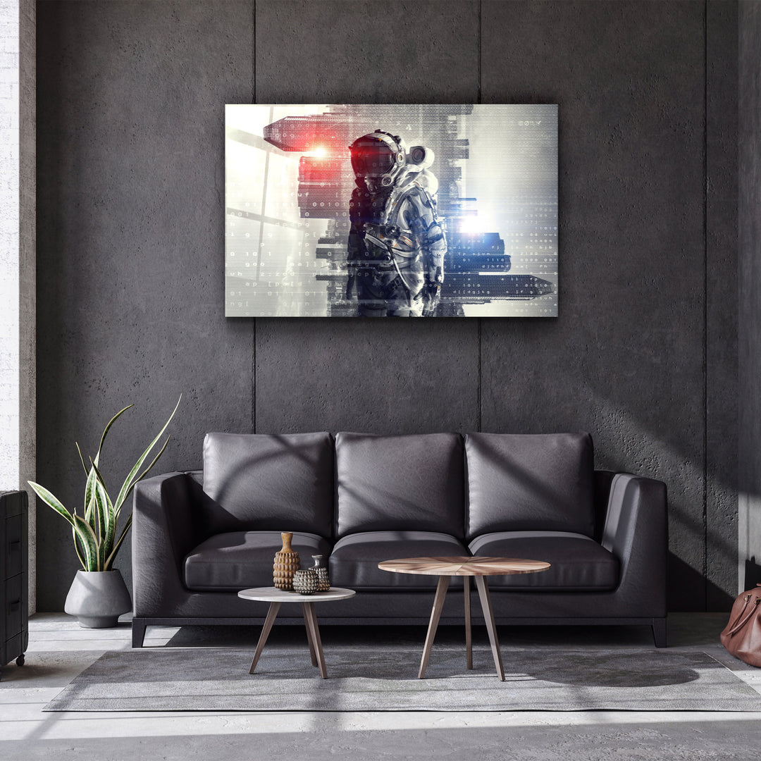 ・"Codes Of Astronaut"・Glass Wall Art | Artdesigna Glass Printing Wall Arts.