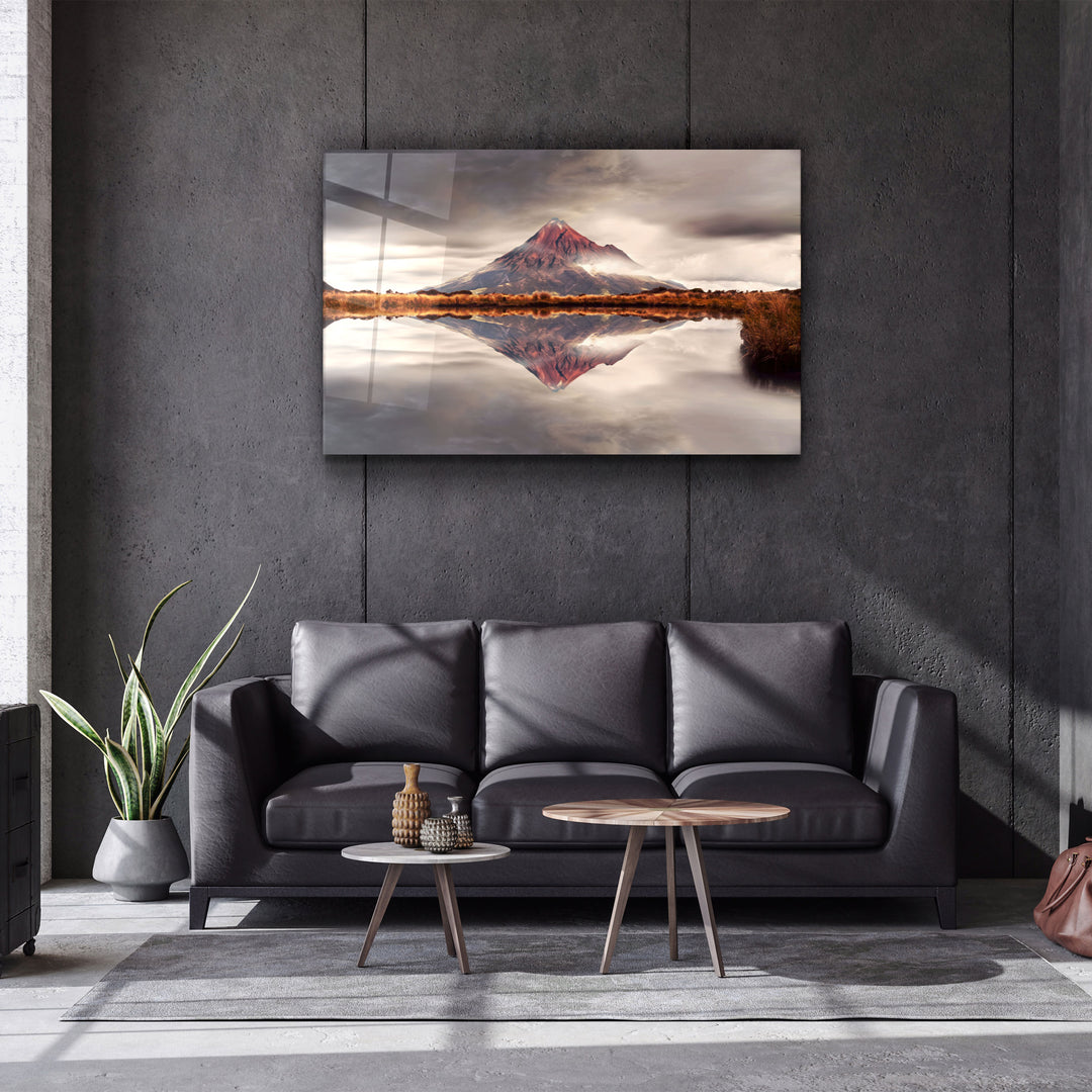 ・"The Extinct Volcano"・Glass Wall Art | Artdesigna Glass Printing Wall Arts.