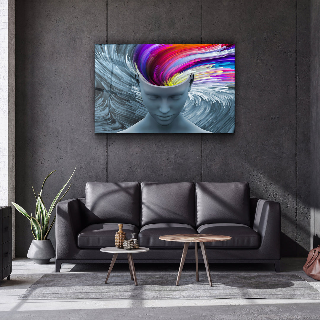 ・"Colorful Thoughts"・Glass Wall Art | Artdesigna Glass Printing Wall Arts.