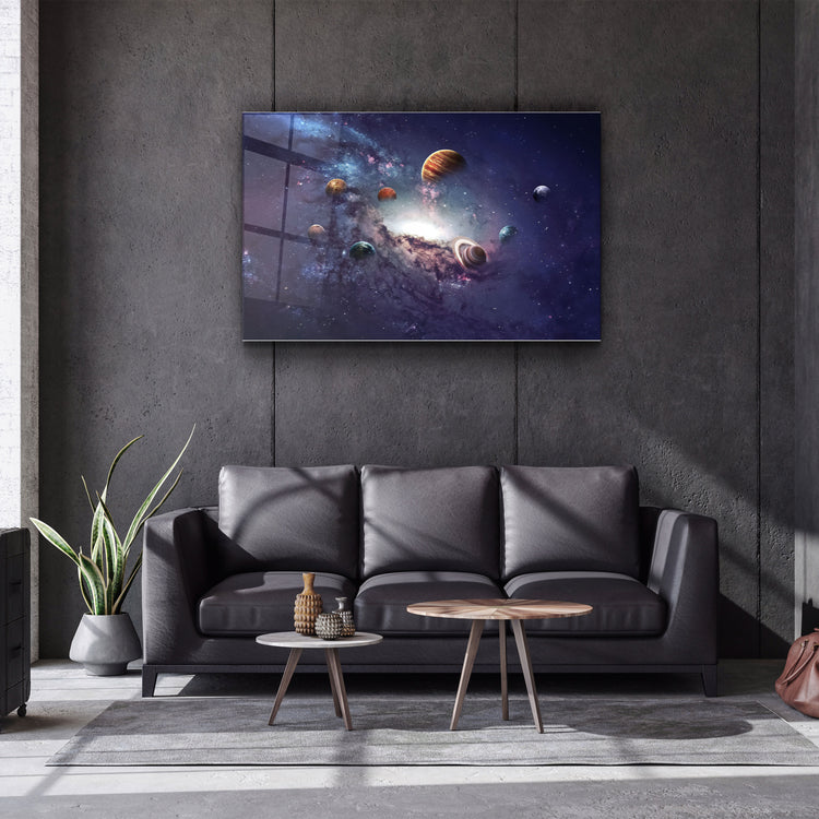 ・"Galaxy"・Glass Wall Art | Artdesigna Glass Printing Wall Arts.