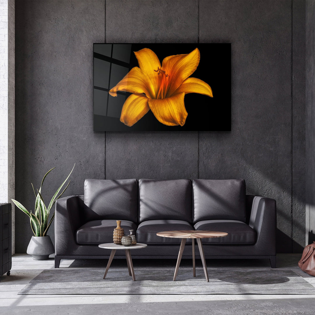 ・"Orange Lily"・Glass Wall Art | Artdesigna Glass Printing Wall Arts.