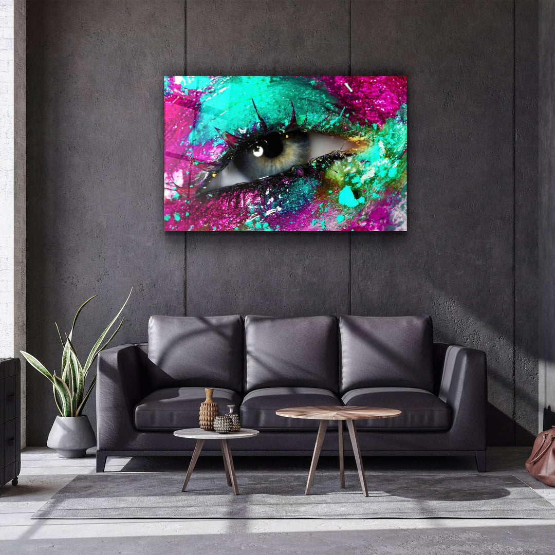 ・"Eye In Colors V1"・Glass Wall Art | Artdesigna Glass Printing Wall Arts.