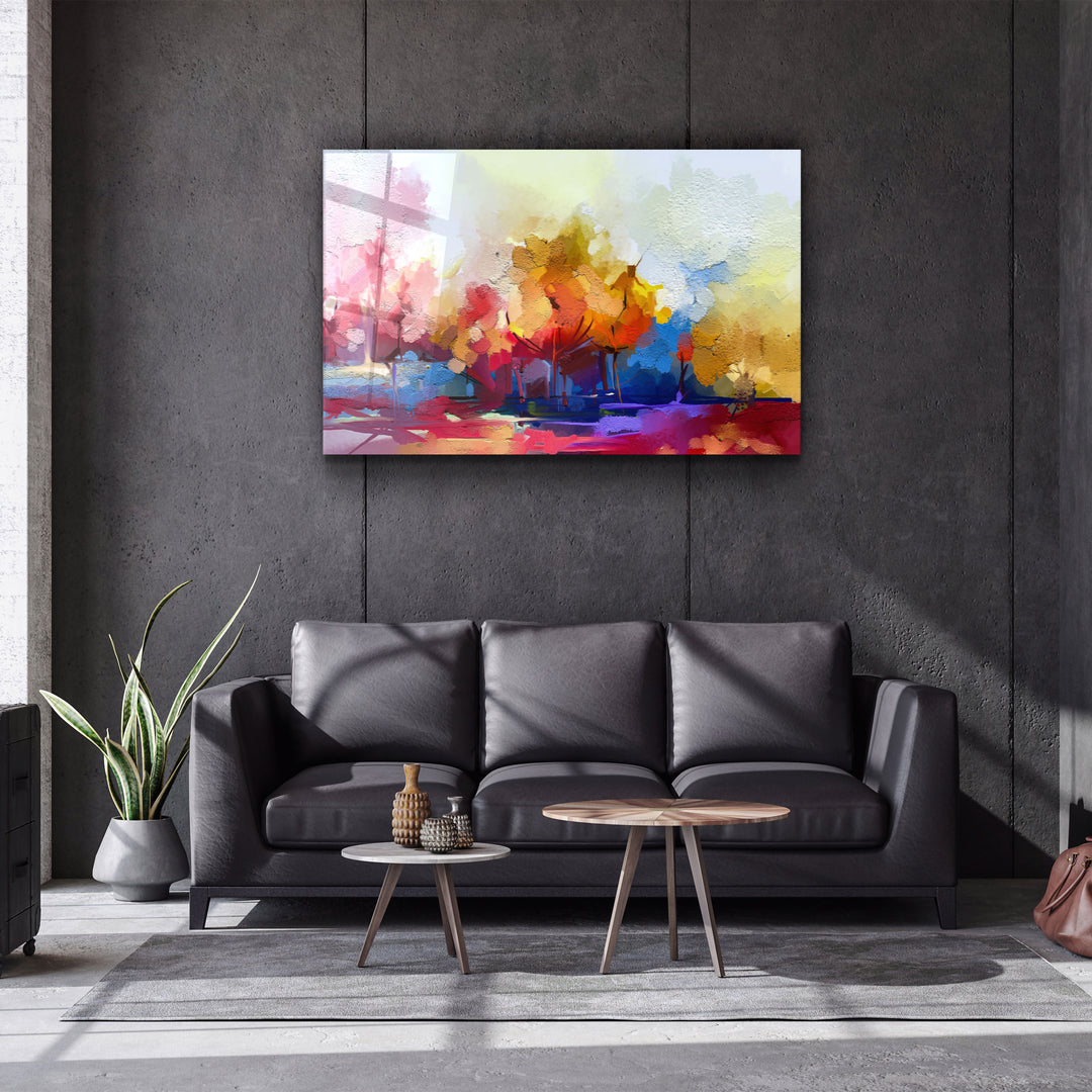 ・"Abstract Oil Painting"・Glass Wall Art | Artdesigna Glass Printing Wall Arts.