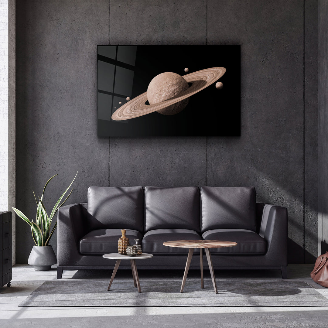 ・"Saturn"・Glass Wall Art | Artdesigna Glass Printing Wall Arts.