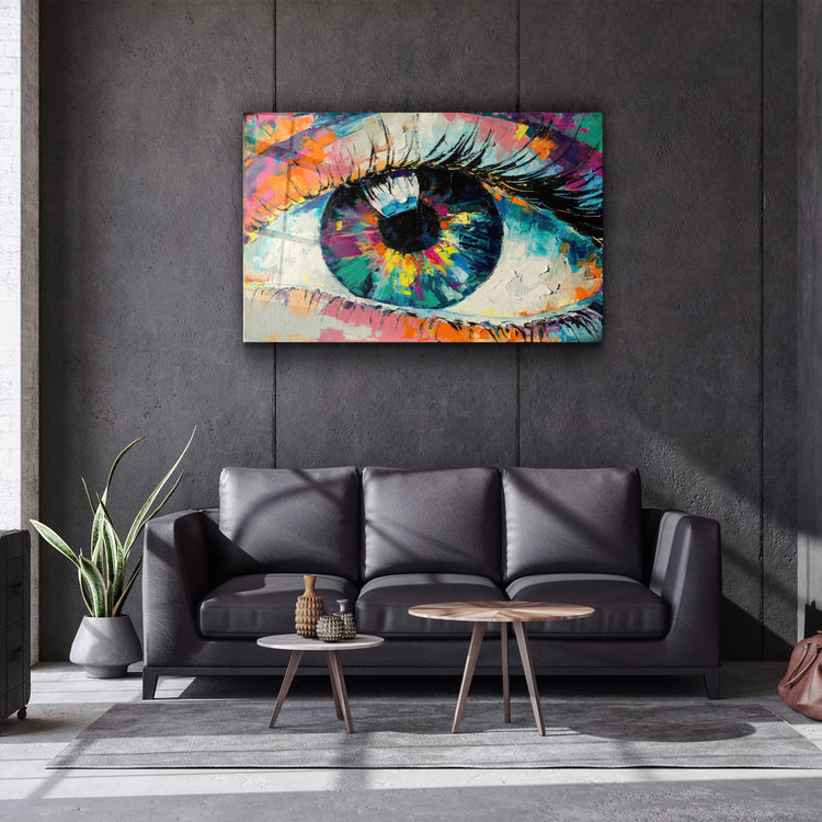 ・"Eye In Colors V2"・Glass Wall Art | Artdesigna Glass Printing Wall Arts.