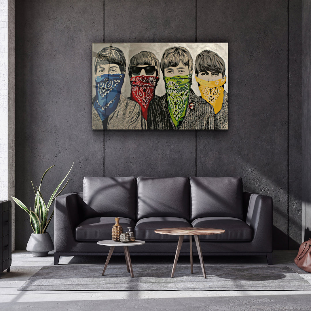 ・"Banksy - Beatles"・Glass Wall Art | Artdesigna Glass Printing Wall Arts.