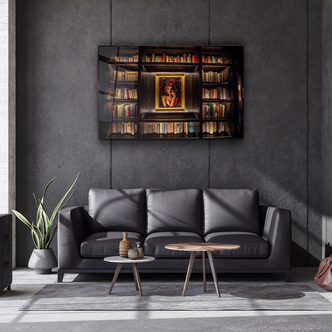 ・"A Small Library"・GLASS WALL ART | Artdesigna Glass Printing Wall Arts.