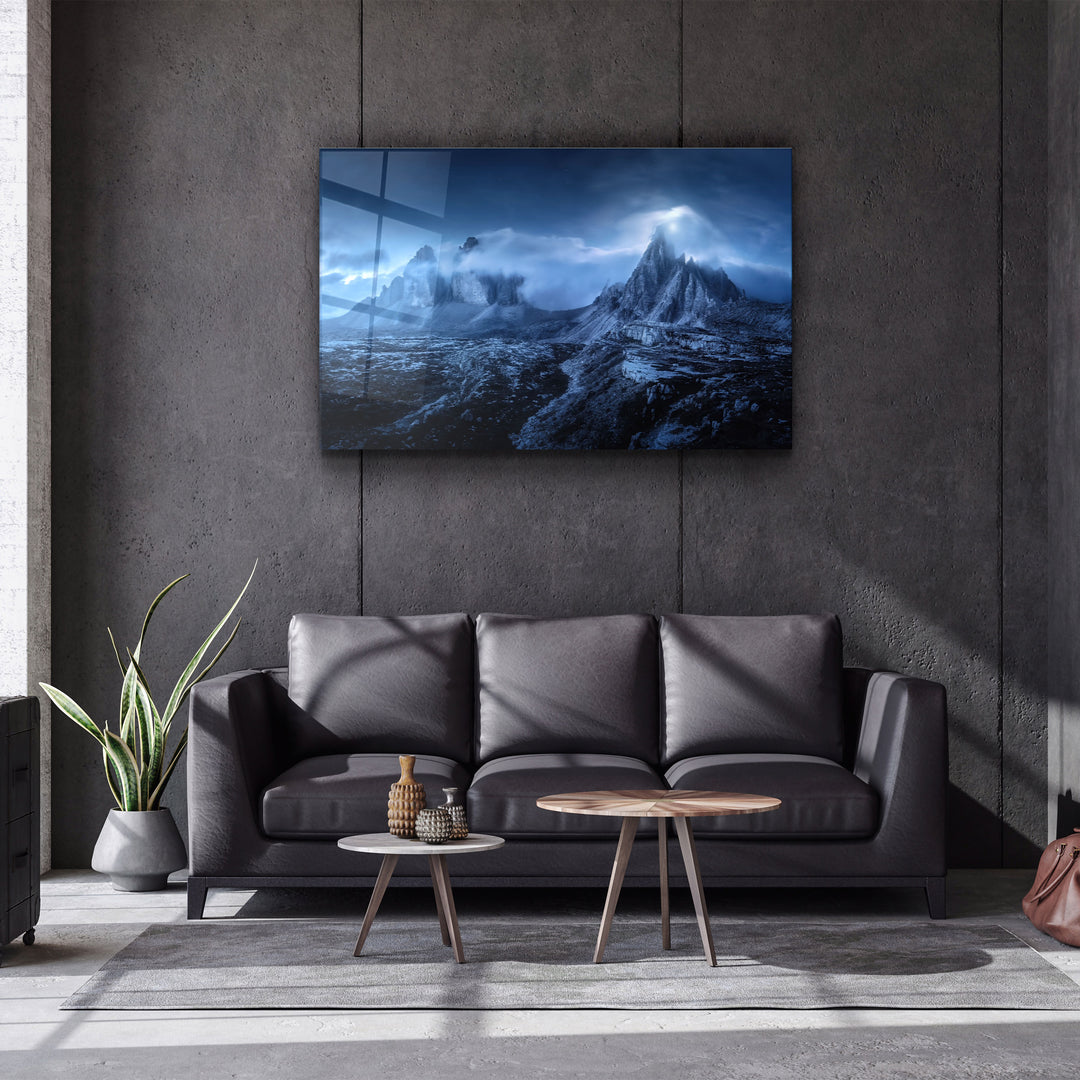 ・"Foggy Mountains"・GLASS WALL ART | Artdesigna Glass Printing Wall Arts.