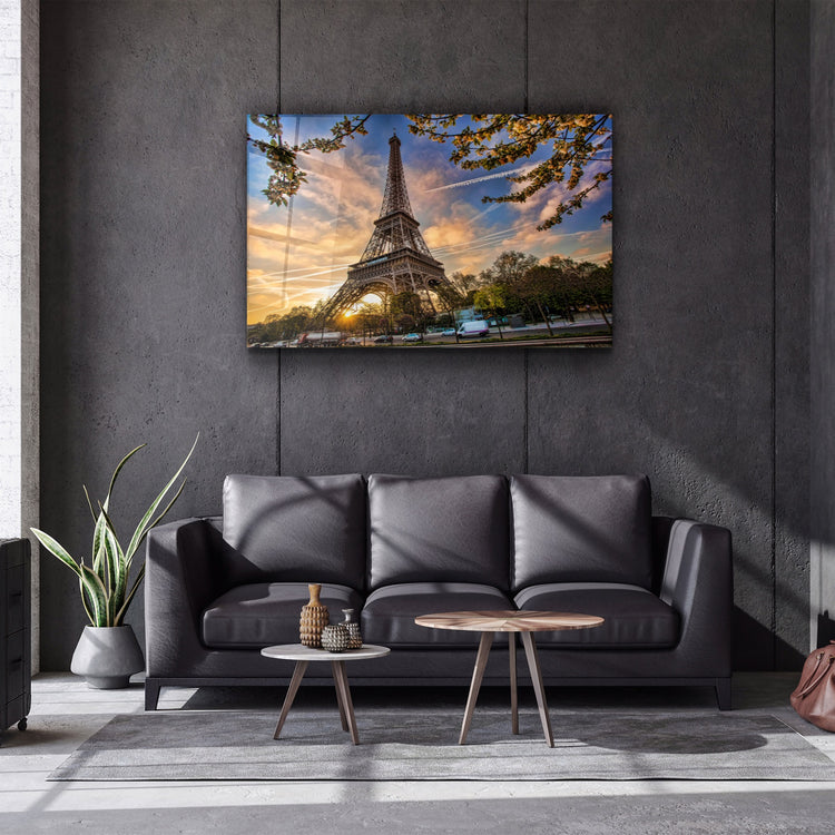 ・"Eiffel Tower"・Glass Wall Art | Artdesigna Glass Printing Wall Arts.