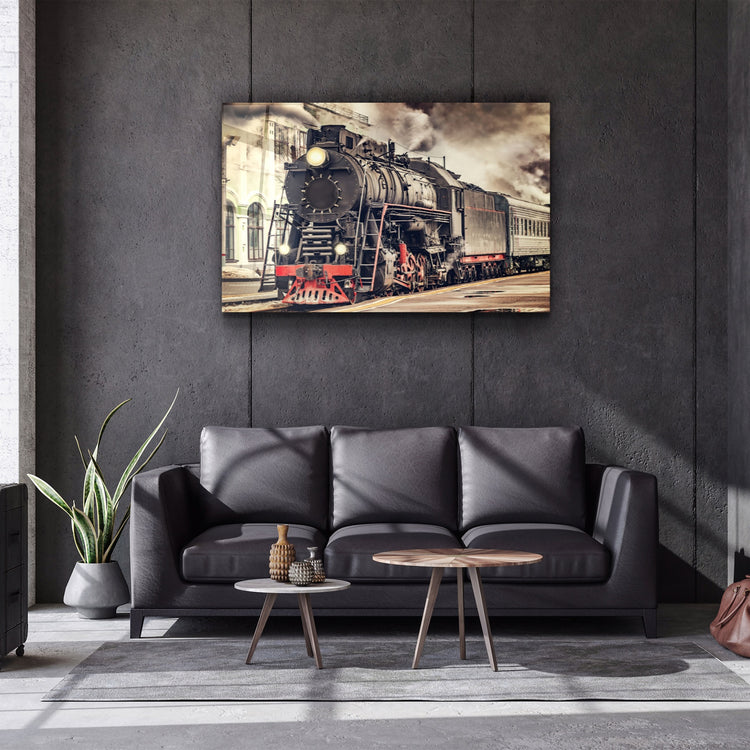 ・"Train"・Glass Wall Art | Artdesigna Glass Printing Wall Arts.