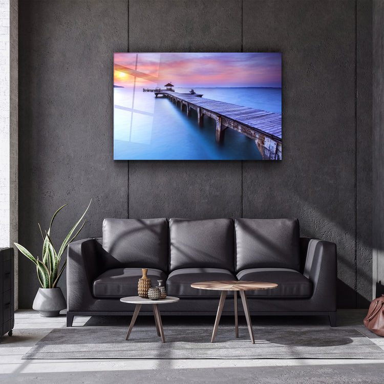 ・"Pier 3"・Glass Wall Art | Artdesigna Glass Printing Wall Arts.