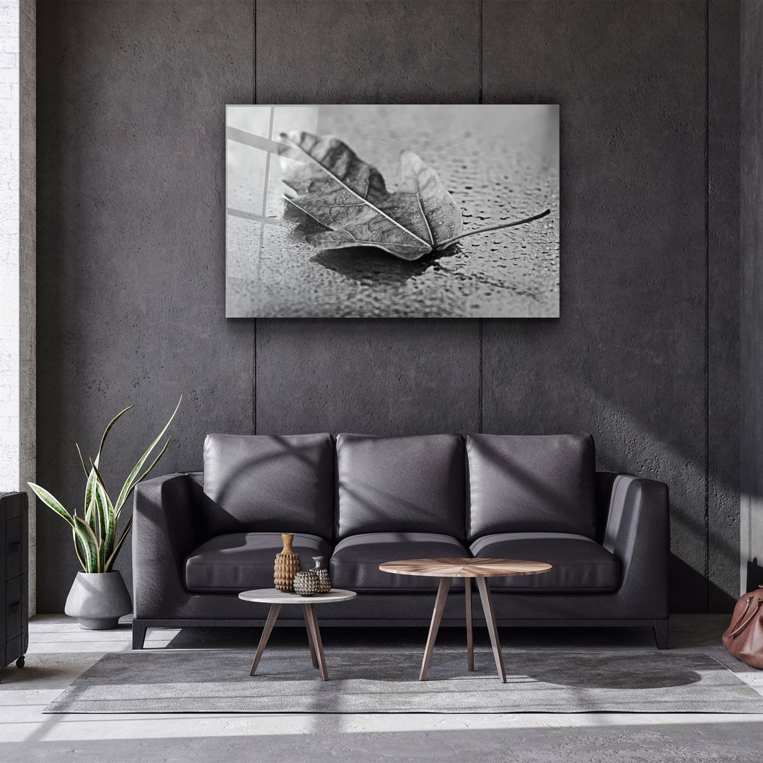 ・"The Leaf 1"・Glass Wall Art | Artdesigna Glass Printing Wall Arts.