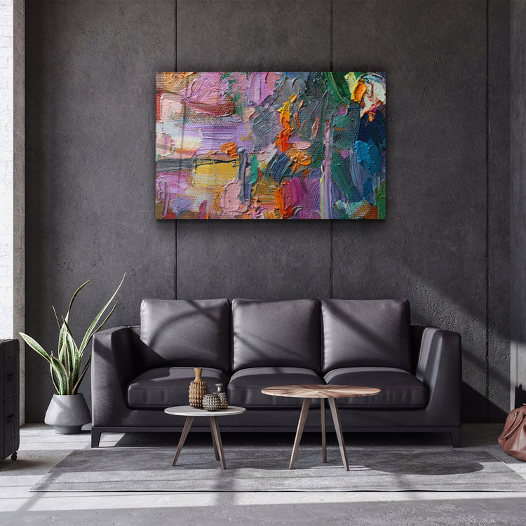 ・"Oil Paint Abstract"・Glass Wall Art | Artdesigna Glass Printing Wall Arts.