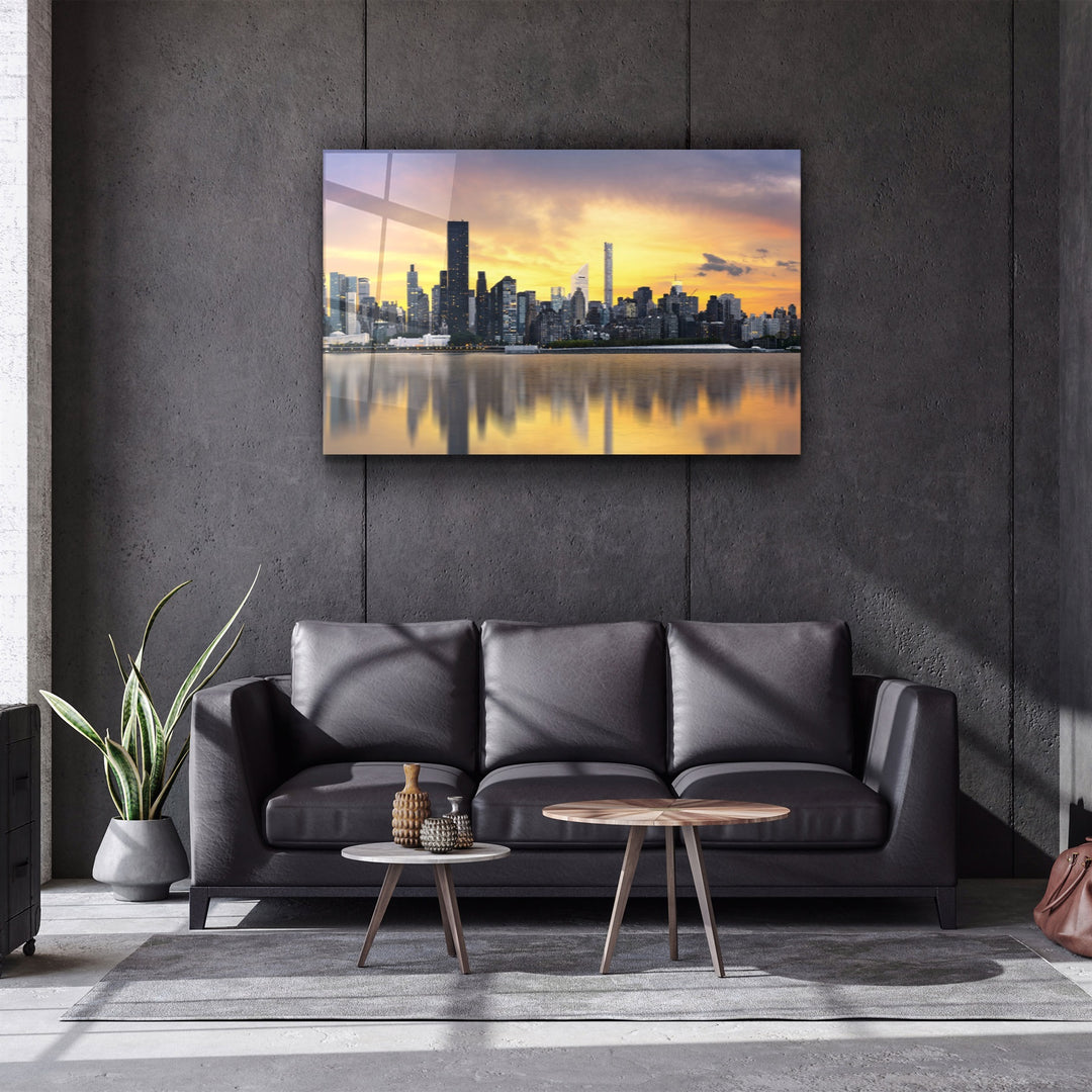 ・"Downtown"・Glass Wall Art | Artdesigna Glass Printing Wall Arts.