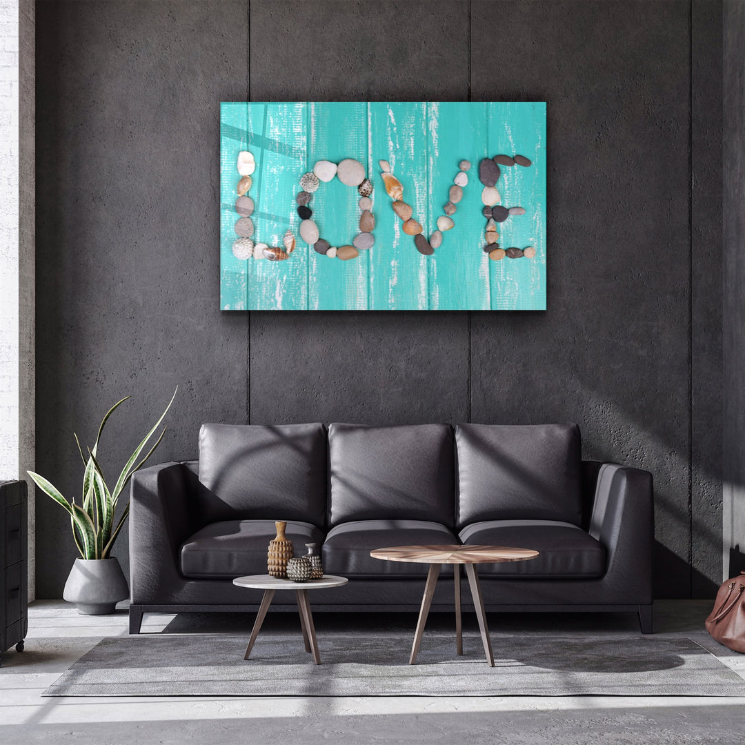 ・"Love"・Glass Wall Art | Artdesigna Glass Printing Wall Arts.