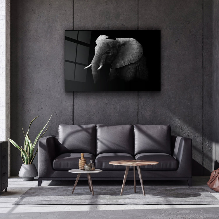 ・"Elephant"・Glass Wall Art | Artdesigna Glass Printing Wall Arts.