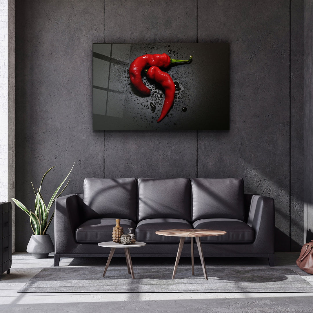 ・"Red Pepper"・Glass Wall Art | Artdesigna Glass Printing Wall Arts.