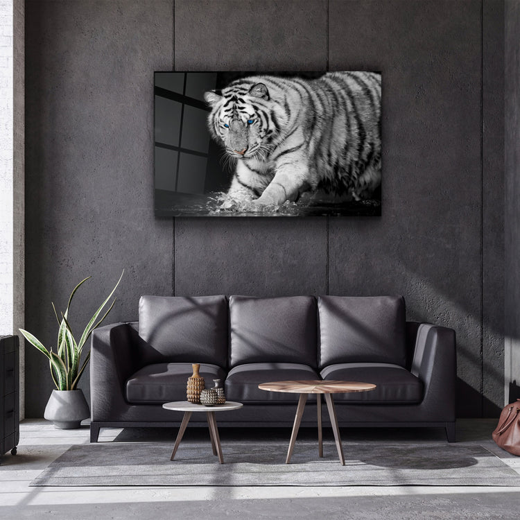 ・"Tiger 2"・Glass Wall Art | Artdesigna Glass Printing Wall Arts.