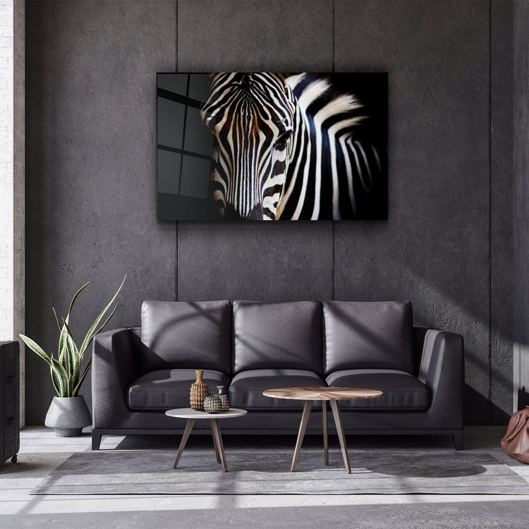 ・"Zebra"・Glass Wall Art | Artdesigna Glass Printing Wall Arts.