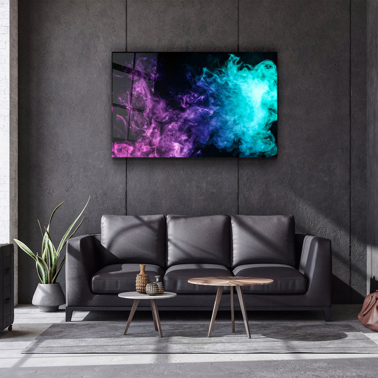 ・"Colored Smoke"・Glass Wall Art | Artdesigna Glass Printing Wall Arts.