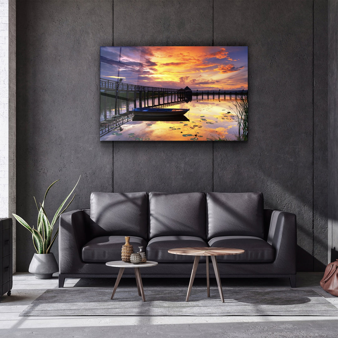 ・"Sunset 2"・Glass Wall Art | Artdesigna Glass Printing Wall Arts.