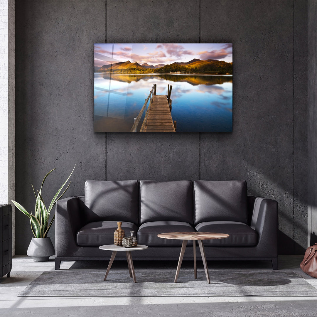 ・"Lake Landscape"・Glass Wall Art | Artdesigna Glass Printing Wall Arts.