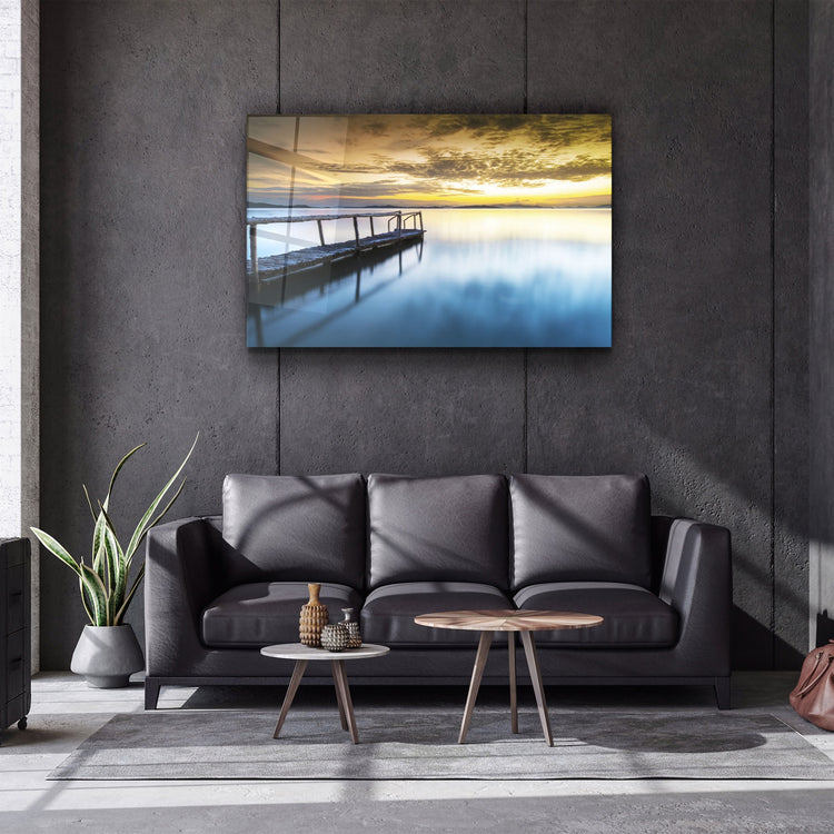 ・"Sunset on the Beach"・Glass Wall Art | Artdesigna Glass Printing Wall Arts.