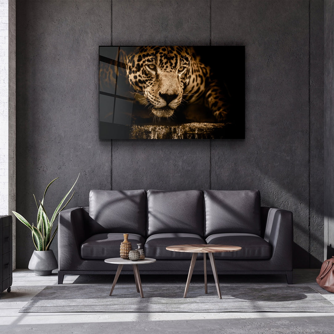 ・"Leopard"・Glass Wall Art | Artdesigna Glass Printing Wall Arts.