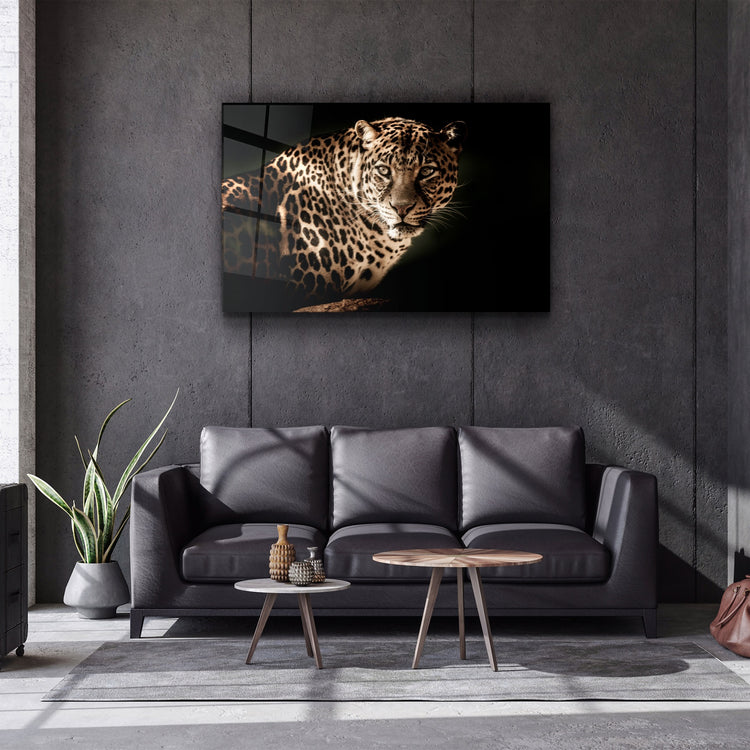 ・"Leopard"・Glass Wall Art | Artdesigna Glass Printing Wall Arts.