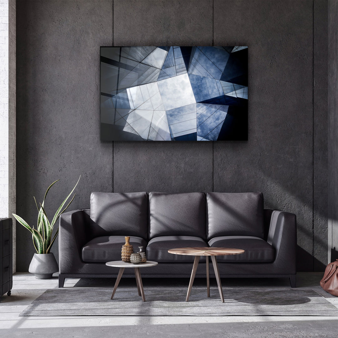 ・"Geometric Architecture"・Glass Wall Art | Artdesigna Glass Printing Wall Arts.