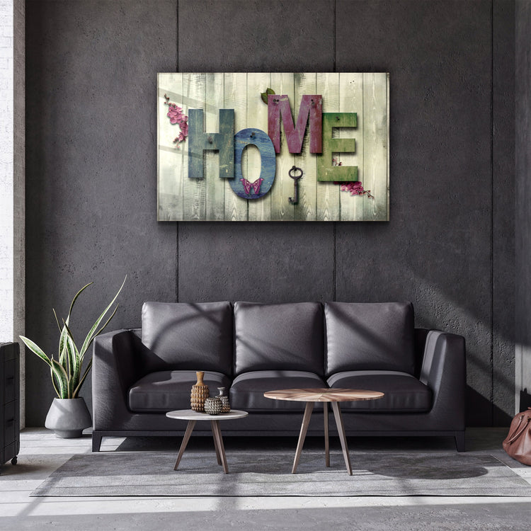 ・"Home"・Glass Wall Art | Artdesigna Glass Printing Wall Arts.