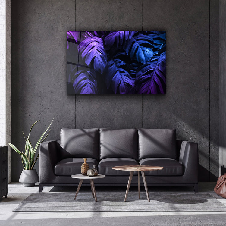 ・"Tropical Leaf"・Glass Wall Art | Artdesigna Glass Printing Wall Arts.