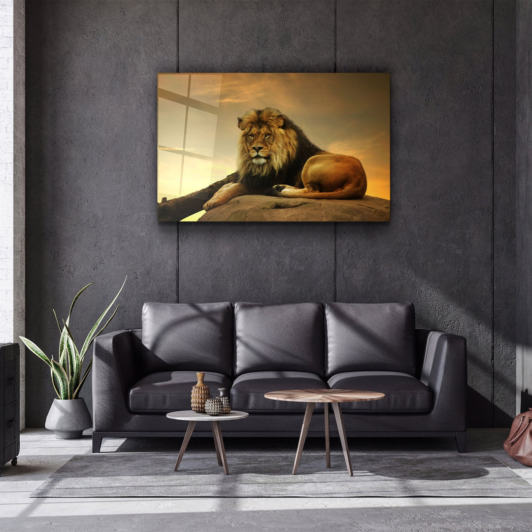 ・"Lion"・Glass Wall Art | Artdesigna Glass Printing Wall Arts.