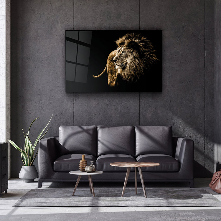 ・"Lion"・Glass Wall Art | Artdesigna Glass Printing Wall Arts.