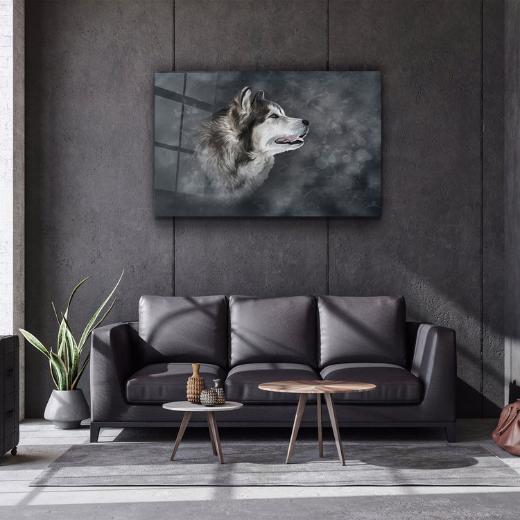 ・"Wolf 2"・Glass Wall Art | Artdesigna Glass Printing Wall Arts.