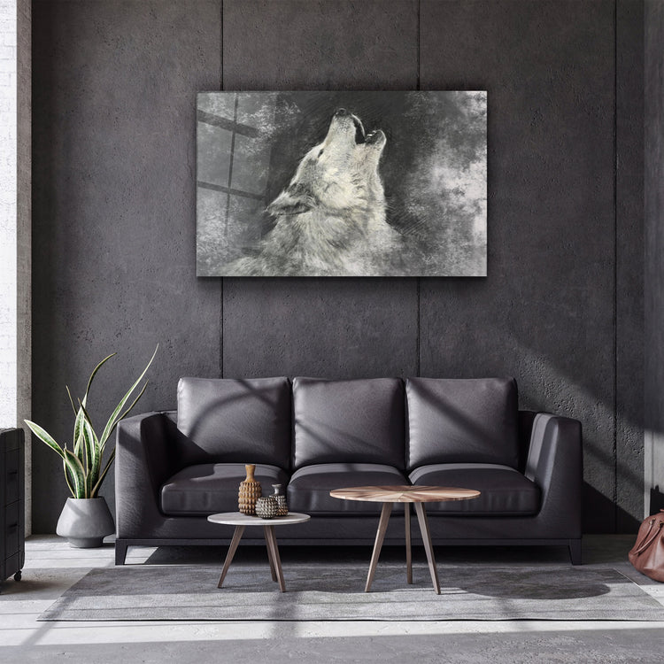 ・"Wolf 5"・Glass Wall Art | Artdesigna Glass Printing Wall Arts.