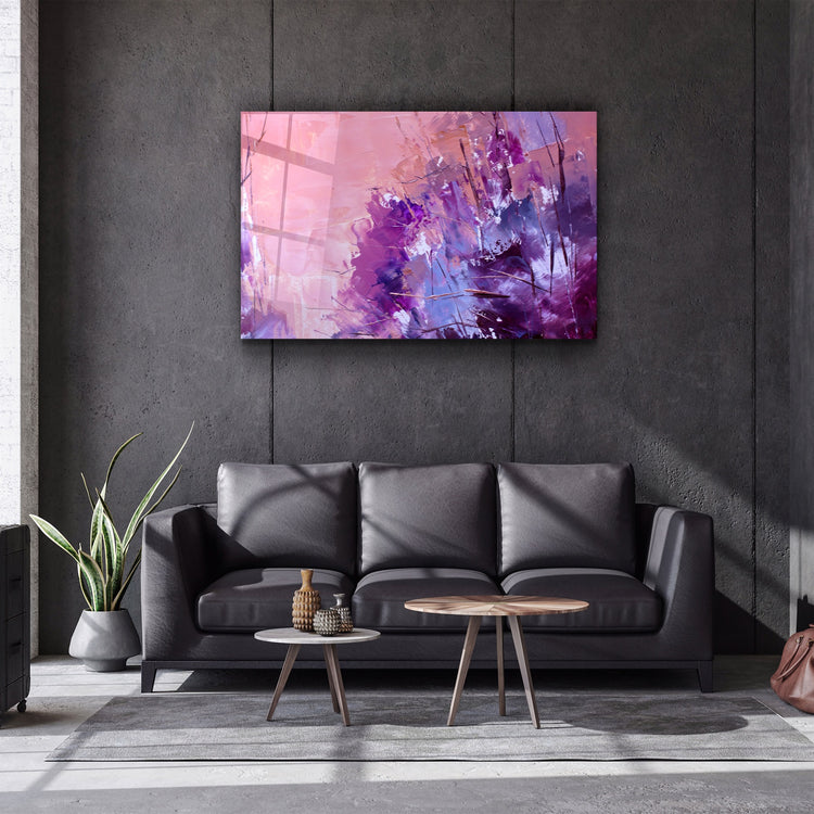 ・"Abstract Purple Pattern V2"・Glass Wall Art | Artdesigna Glass Printing Wall Arts.