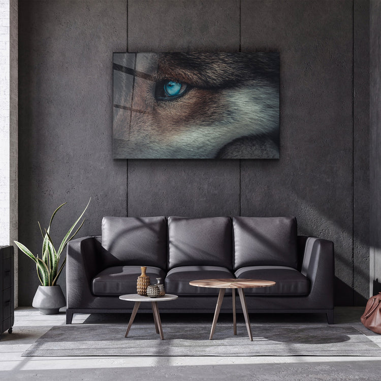 ・"Foxblue"・Glass Wall Art | Artdesigna Glass Printing Wall Arts.