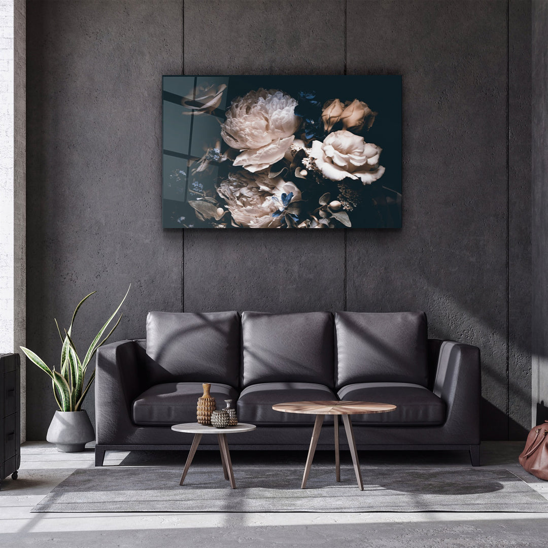 ・"Hidden Flowers"・Glass Wall Art | Artdesigna Glass Printing Wall Arts.