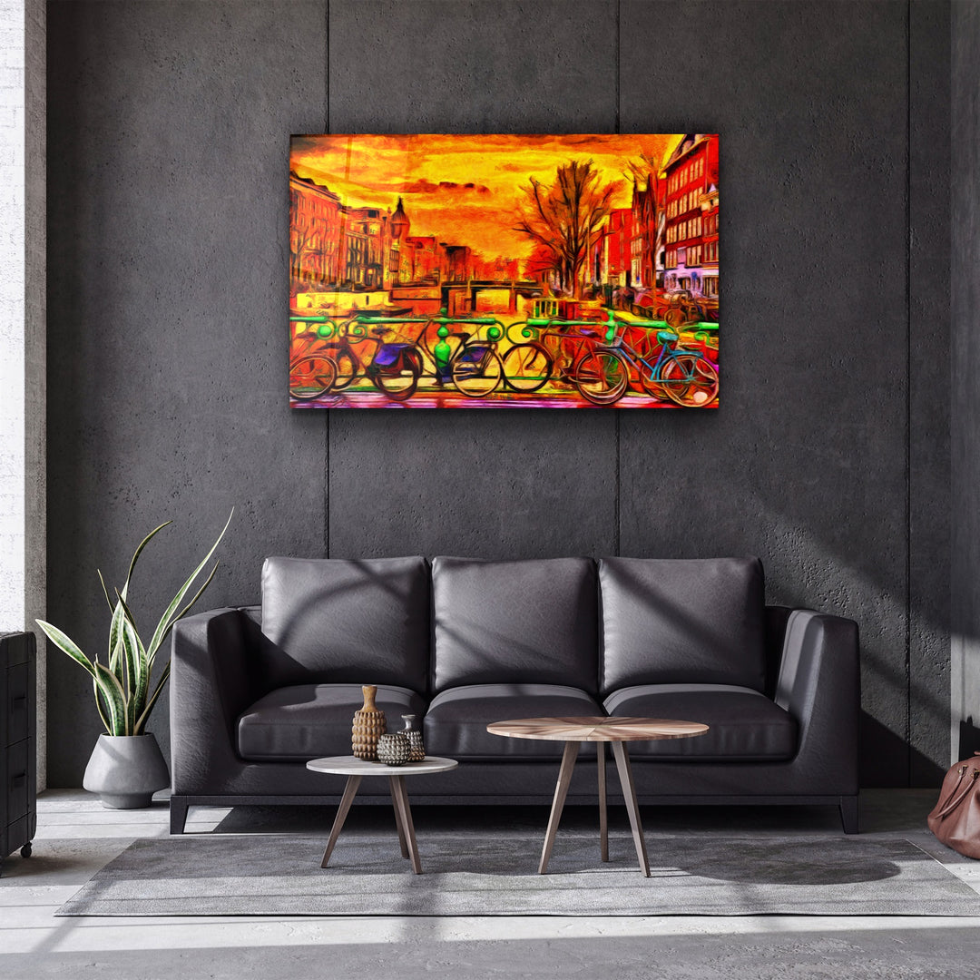 ・"Amsterdam Abstract"・Glass Wall Art | Artdesigna Glass Printing Wall Arts.